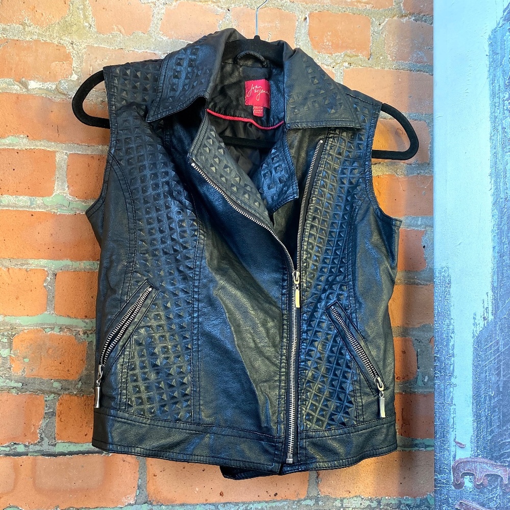 Black Leather Vest